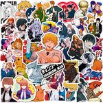 Chainsaw Man Stickers for Laptop(50 Pcs),Gift for Kids Teens Adults Girl,Anime Waterproof Stickers for Water Bottle,Vinyl Stickers for Scrapbook,Journal,Dairy,Skateboard