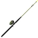 Zebco Big Cat Spincast Reel and Fishing Rod Combo, 7-Foot 2-Piece Fishing Pole, Dial-Adjustable Magnum Drag, Pre-Spooled with 25-Pound Hi-Vis Zebco Line, Size 80 Reel, Forest Green