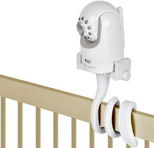 iTODOS Baby Monitor Mount Camera Shelf Compatible with Infant Optics DXR 8 & DXR-8 Pro and Most Other Baby Monitors,Universal Baby Camera Holder,Attaches to Crib Cot Shelves or Furniture (White)