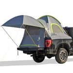 JoyTutus Pickup Truck Tent Waterproof PU2000mm Double Layer for 2Person Portable Truck Bed Tent 5.5'-6' Camping Preferred (Gray Green with Awning, 5.5-6 ft, Aluminum Rod New)