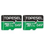 TOPESEL 64GB Micro SD Card 2 Pack M