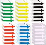 Mini Skater 144pcs Directional Arrow Stickers PVC Marking Sign Tape Label for Classroom Sensory Pathways Removable Adhesive Floor Wall Decal Instructions Sticker Waterproof Arrow Sign (6 Colors)