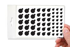 BLOCKED Webcam/Camera Vinyl Covers | Low-Tack Restickable Webcam Sticker | Multiple Sizes | Black 57-Pack Tabbed (Muted Matte)