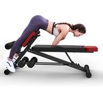 Finer Form Multi-Functional Bench for Full All-in-One Body Workout – Versatile Exercise Equipment for Hyper Back Extension, Abdominal Routines, Decline Bench, Flat Bench or Bench Press. Outstanding Fitness Equipment for Your Home Gym