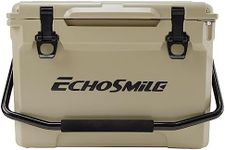 EchoSmile Insulated Portable Cooler 25 Quart,Rotomolded Cooler with Sealing Ring,5 Days Ice Cooler,Lightweight Ice Chest Box,Hard Cooler for BBQ,Beach,Drink,Camping,Picnic