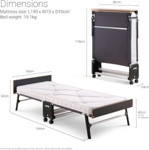 JAY-BE Single Folding Bed – GP80 Compact Guest Bed