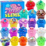 uscan Butter Slime Cloud Slime for Kids, Fluffy Slime for Kids Slime Pack of 20, Clear Slime Unicorn Slime Galaxy Slime Party Favors for Kids Party Favours Slime Kit loot Bag fillers for Kids Toys