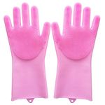 Pet Grooming Gloves - Soft and Durable Silicone Scrubber for Bathing, Hair Removal for Dogs, Cats, Horses