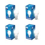 PHILIPS 3-watt LED Bulb | AceSaver LED Bulb | Base: B22 Light Bulb for Home | Crystal White, Pack of 4