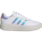 adidas Women's Court Platform Sneaker, Ftwr White Almost Pink Crystal White, 7 UK