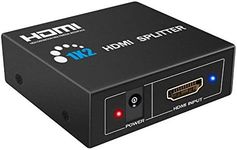 ZHIYUEN® HDMI Splitter 1 in 2 Out,HDMI V1.3 Splitter 1X2,Support 3D Full HD 1080P Resolution (One Input to Two Outputs)