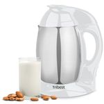 Tribest Soyabella SB-130 Deluxe Automatic Nut Milk Maker & Soy Milk Maker Machine, White/Stainless Steel