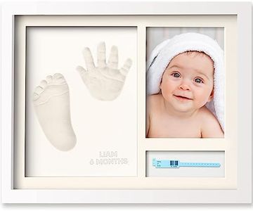 KeaBabies Baby Hand and Footprint Kit - Baby Footprint Kit, Baby Shower Gifts for Mom, Baby Footprint and Handprint Kit, Newborn Baby Gifts, Baby Handprint Kit, Nursery Picture Frame (Alpine White)