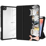 Batianda Hybrid Case for Samsung Galaxy Tab S6 Lite 10.4 inch 2022/2020 Model (SM-P610/P613/P615/P619) with S Pen Holder Shockproof Cover with Clear Back Shell TPU Bumper Auto Sleep/Wake, Cats