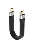 CableCreation Short USB C to USB C Data Transfer Cable USB3.1 Gen 2 10Gbps 4K Video Output USB C Charger Cable Fast Charging 60W for Battery Pack Power Bank External SSD iPad Pro/Air etc. 0.12m