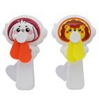 Asera Mini Baby Portable Hand Pressure Fan - Toy Fan For Kids Without Battery - Fan Toy For Kids (Animal 2 Pcs)