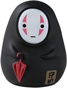 CheeseandU 1Pc Cartoon No Face Man Coin Bank Kids Coin Bank Cute Anime Latex Ligurine Large Capacity Money Banks with Opening Best Christmas Birthday for Kids Boys Girls Home Decoration