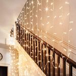 Lights4fun Core Series Connetcable Curtain Lights 576 Warm White LEDs Plug in Timer 4 x 3m