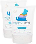 Pretty Litter Health Monitoring Cat Litter, Non-Clumping Crystal Litter, (6LB (Pack of 2), Unscented)