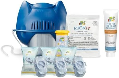 FROG @Ease Floating System and Pipe & Jet Cleanser for Swim Spas - Self-Regulating Swim Spa Sanitizer and Deep Clean Purge - Sanitizing Minerals & SmartChlor Technology - 4 Month Fresh Start Bundle