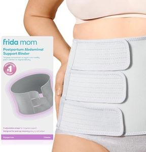 Frida Mom Belly Binder, Postpartum Essentials for Natural and C-Section Recovery, Adjustable Compression Wrap, After Birth Brace, Abdominal Band, 9" High
