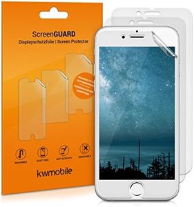 kwmobile 3X Pellicola Protettiva per Display Opaca e ANTIRIFLESSO Effetto Anti-Impronte Compatibile con Apple iPhone 6 / 6S / 7/8 (più Piccola del Display, perché è ricurvo)