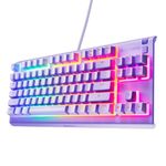 SteelSeries Apex 3 TKL - Gaming Keyboard - Tenkeyless Compact Form Factor - Silent Gaming Keyboard - 8-Zone RGB Illumination - IP32 Water & Dust Resistant - English QWERTY Layout, Lavender