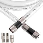 RELIAGINT 50ft White RG6 Coaxial Ca