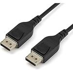 StarTech.com 1m VESA Certified DisplayPort 1.4 Cable - 8K 60Hz HBR3 HDR - 3ft Super UHD DisplayPort to DisplayPort Monitor Cord - Ultra HD 4K 120Hz DP 1.4 Slim Video Cable M/M DP Connector (DP14MM1M)