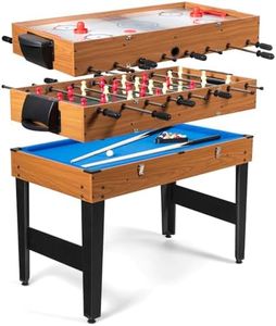 Giantex 3-in-1 Multi Game Table, 48 Inch Combination Game Tables with Foosball, Hockey, Billiards, Combo Game Table Set for Adults Kids Gifts Family Night Arcade Game Room