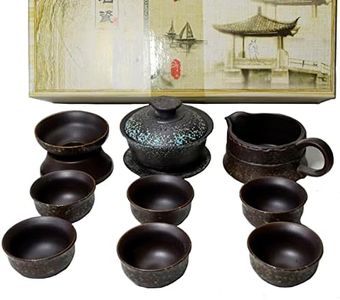 Chinese Tea Ceremony Gift Set,12/box Gaiwan Tea Cup Gongdao Cup Filter And 6 Sample Tea Cups for Gongfu Tea