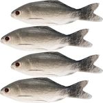 Gejoy 4 Pieces Fish Simulated Fish Artificial Sea Fish Model for Home Party Market Display Kids Toy Kitchen Decoration Photography Props