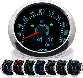 KAOLALI 85mm GPS Speedometer Gauge 0‑200KM/H Boat Speedometer Waterproof Marine Speed Gauge Meter with COG Trip Total Mileage for Car Truck Motorcycle 7 Colors Backlit 9-32V
