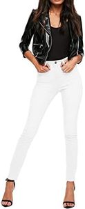HyBrid & Company Super Comfy Stretch Women 5 Pocket Jeans P28868SK White 1