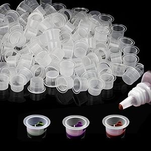 Tattoo Ink Caps Cups - Yuelong 1000 pcs Disposable Tattoo Ink Cups Small,Tattoo Pigment Ink Caps 9MM For Tattooing, Tattoo Machine,Tattoo Supplies,Tattoo Needles,Tattoo Kits