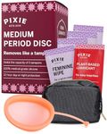 Pixie Menstrual Disc for Feminine Care - Ranked 1 for Best Tampon Alternative Period Disc - 100% Medical-Grade Silicone - Removes Like a Tampon - Wear 12 Hours - Capacity of 5 Tampons (Medium)