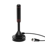 Digital Outdoor Indoor TV Antenna with Magnetic Base and 16.5 feet Long Cable for TV Tuner-35 Mile VHF UHF Long Range