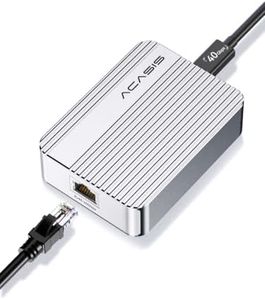 ACASIS USB4 to 10Gb Ethernet Adapter Aluminum Housing USB-C to 10 Gigabit Network Adapter Compatible Thunderbolt 3/4/5 10gb Ethernet Adapter for Video Editing & NAS Mac/Windows (Driver Required)