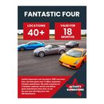 Activity Superstore Fantastic Four Driving Gift Experience Voucher, Drive Four Supercars! Available at 40+ Locations, Experience Day, Driving Experience, Track Days, Birthday Gifts, Gifts for Him