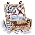 Wicker Picnic Basket Set for 2 Pers