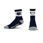 For Bare Feet Men's 5 Stripe Logo Quarter Sock