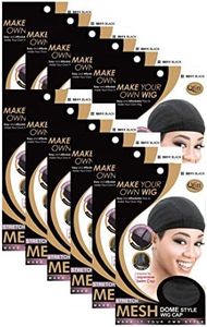 (12 Pack) Qfitt - Mesh Dome Style Wig Cap #5011