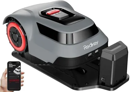 MGC1000 Robot Lawn Mower with 5.9ft Boundary Wire for 0.25 Acre (1/4 Acre), Auto Mapping & Recharge, 45% Climbing Automatic Robotic Lawn Mower, Precise Location & Breakpoint Detection, IPX6 Waterproof