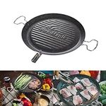 Fire-Maple Camping Griddle Plate | Nonstick Outdoor Portable Grill Pan for Stovetop | BBQ Gas Griddle Pan for Camping Stove Ridged Surfaces 31 X 31cm