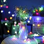 LEDYA Globe String Lights Mains Powered, 5M/16.4ft 50 LED Outdoor Fairy Lights, Waterproof IP44, 8 Modes, Memory Function, for Christmas Tree, Party, Terrace Decoration [Energy Class A+]