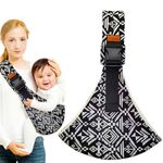 Baby Carrier,Portable Toddler Carrier Baby Sling Carrier,Soft Baby Carrier Sling with Adjustable Shoulder Straps,Baby Wrap Carrier,Infant Baby Sling Carriers from Up to 6-42 Months (Black)