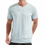 RONOMO Men's T-Shirt V-Neck T-Shirt(V001 Sky Blue L)