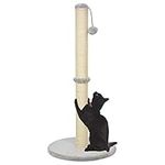 Kazura 86cm Tall Cat Scratching Post, Claw Scratcher with Sisal Rope and Covered with Soft Smooth Plush, Vertical Scratch [Full Stretch], Modern Stable Design for Cats (86cm)