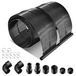FANTASK Solar Pool Heater 600 x 75 cm, Solar Panel Pool Heater Made of UV-Resistant PE, Roll-up Solar Panels, Pool Heater for Pools up to 25800 L