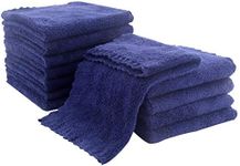 Spotted Play 12 Pack Baby Washcloths - Extra Absorbent and Soft Wash Clothes for Newborns, Infants and Toddlers - Suitable for Baby Skin and New Born - Microfiber Coral Fleece 12x12 Inches, Navy Blue